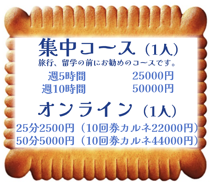 集中コース料金